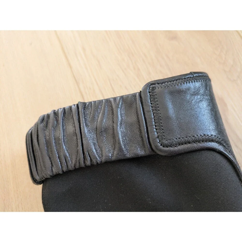 Incredible Y2K PRADA Leather & Nylon Knee High Heel Boots 39.5 (Fits Like 8.5) - Picture 9 of 15